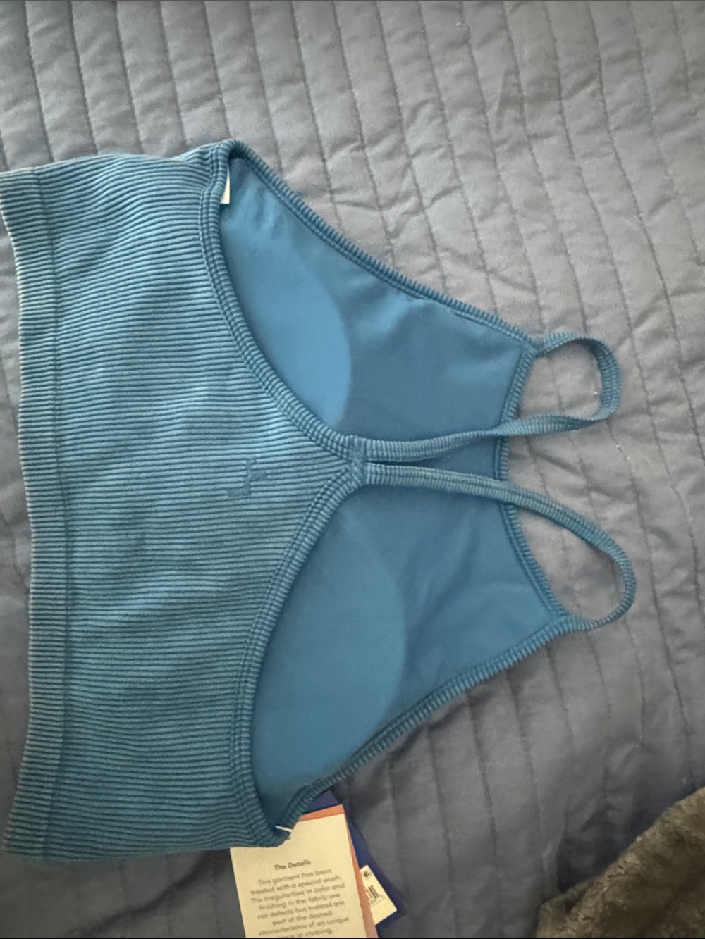 JoyLab Blue Ribbed Cropped Cami - Picture 5 of 5